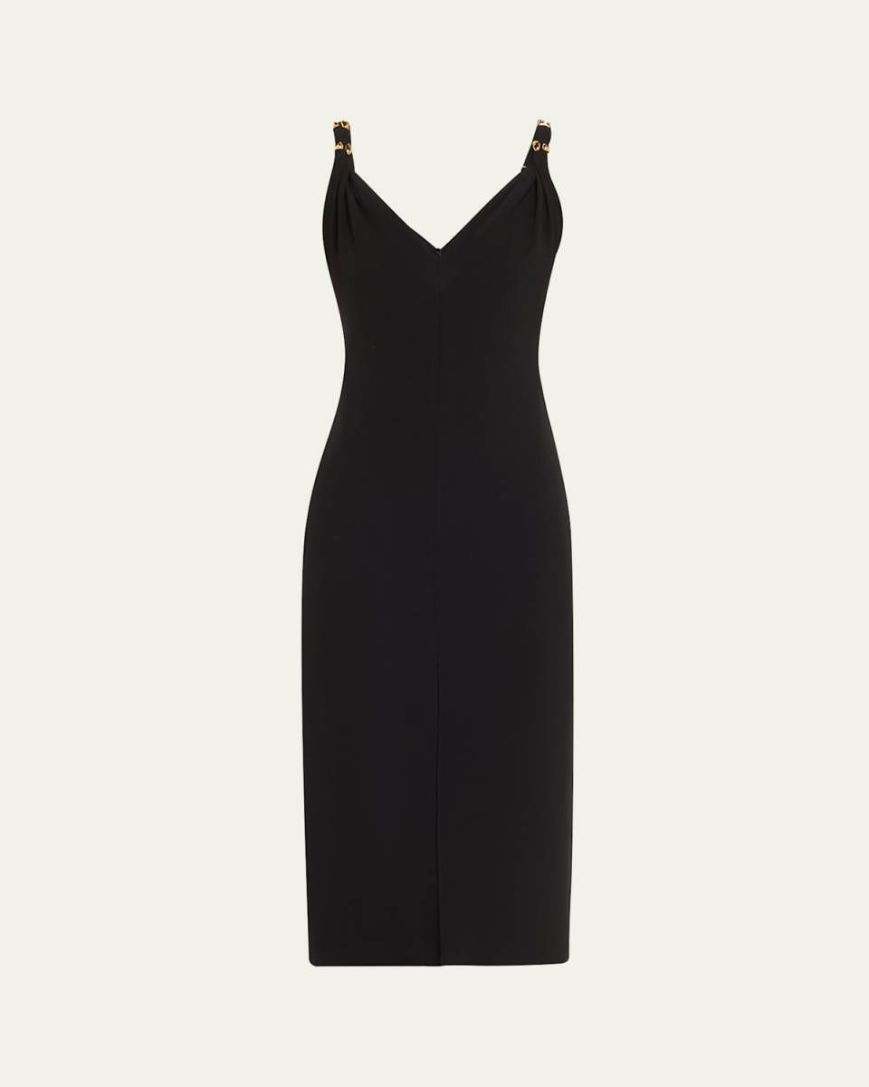 V-Neck Sleeveless Slit Midi Dress